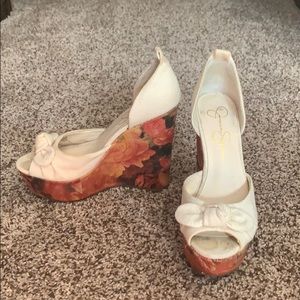 Jessica Simpson Floral Wedges